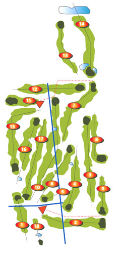 Top Meadow Golf Course - Course map